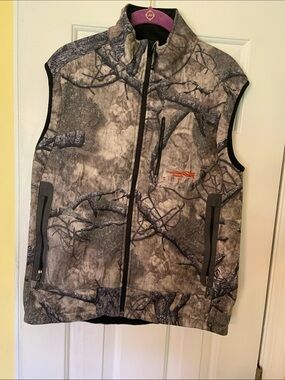Sitka Medium Camo Fleece Vest - Gray Green